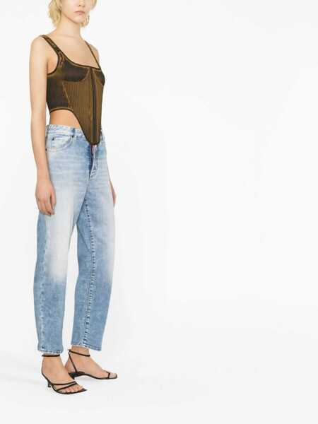 Blugi drepti DSQUARED2 Icon Regular-Fit Jeans Boston Stonewashed Effect 19Cm Blue Femei (BM 19165430) 4