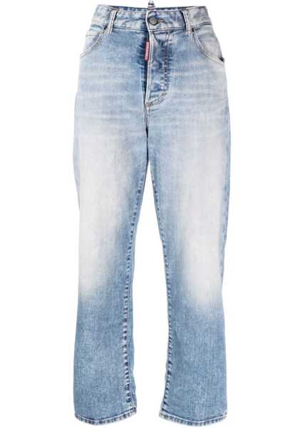 Blugi drepti DSQUARED2 Icon Regular-Fit Jeans Boston Stonewashed Effect 19Cm Blue Femei (BM 19165430) 1