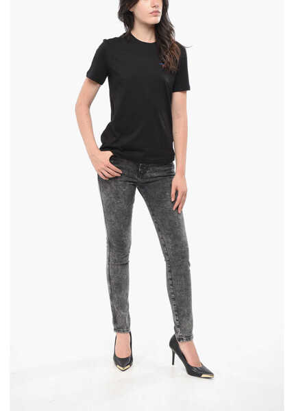 Tricouri Diesel Cotton Crew-Neck T-Shirt Industry Black Femei (BM 19165436) 4