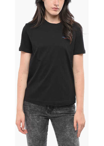 Tricouri Diesel Cotton Crew-Neck T-Shirt Industry Black Femei (BM 19165436) 1