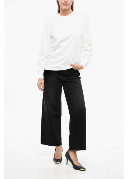 Tricouri Alexander Wang Solid Color Cotton Crew-Neck T-Shirt White Femei (BM 19165445) 4