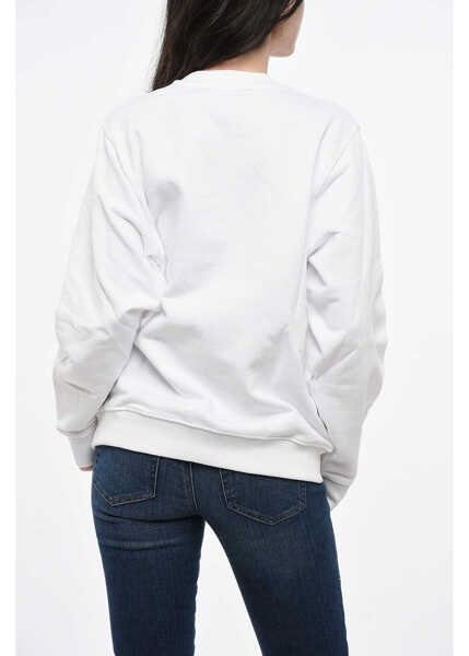 Bluze de trening Diesel Red Tag Brushed Cotton Sweatshirt With Lam Print White Femei (BM 19165448) 2