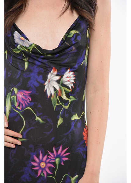 Rochii lungi MACCAPANI Open Back Floral Motif Maxi Dress Black Femei (BM 19165469) 3