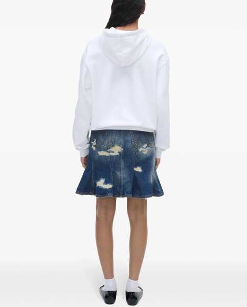 Bluze de trening Marc Jacobs Cotton Hoodie With Embossed Logo White Femei (BM 19165478) 4