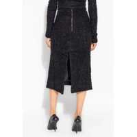 Fuste lungi Dama - Fuste lungi Balenciaga Lurex Knitted Longuette With Back Zip And Split Black Femei (BM 19165571) - B-mall.ro