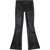 Diesel Red Tag Leather And Denim Lovely Bootcut Pants Black
