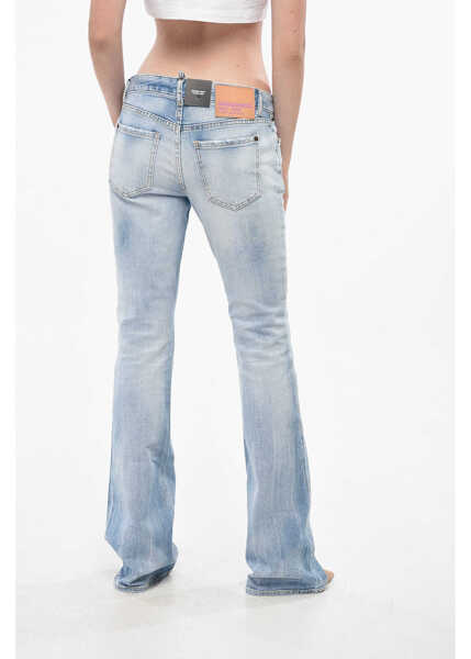 Blugi drepti DSQUARED2 Medium Waist Boot Cut Jeans 24Cm Blue Femei (BM 19165637) 2