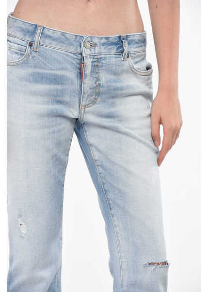 Blugi drepti DSQUARED2 Medium Waist Boot Cut Jeans 24Cm Blue Femei (BM 19165637) 3