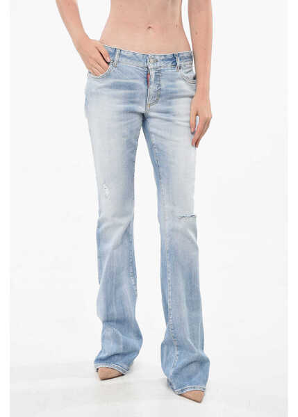 Blugi drepti DSQUARED2 Medium Waist Boot Cut Jeans 24Cm Blue Femei (BM 19165637) 1