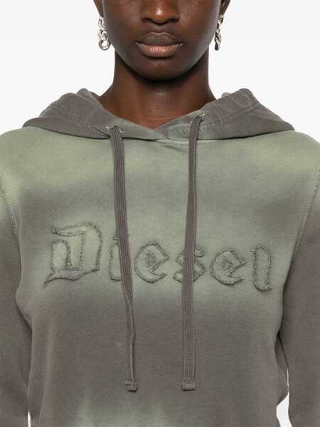 Bluze de trening Diesel Red Tag Cropped Fit Slimmy Hoodie With Patched Logo Military Green Femei (BM 19165655) 5