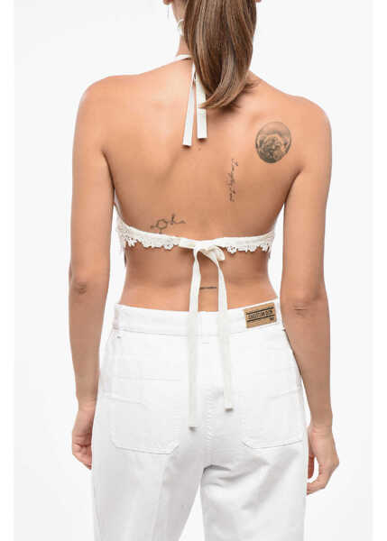 Bluze Dior Macram Cotton Blend Halter Neck Top White Femei (BM 19165667) 2