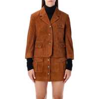 Geci The Garment Suede Fitted Jacket Femei