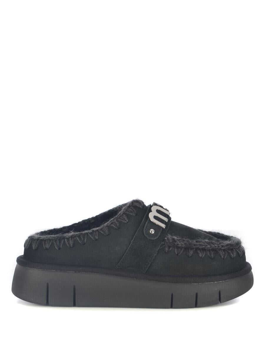 Pantofi Mou Mou  Bounce Clog Metal Logo Slippers Black Femei (BM 19167672) 1