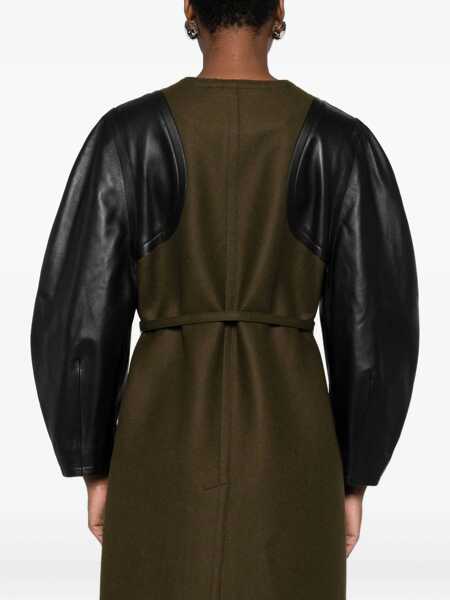 Paltoane Fendi Fendi Wool Coat GREEN Femei (BM 19169652) 4