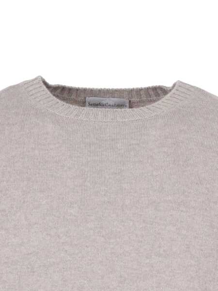 Pulovere casual SETTE FILI CASHMERE French Shoulder Crew Neck Slim Beige Barbati (BM 19171827) 3