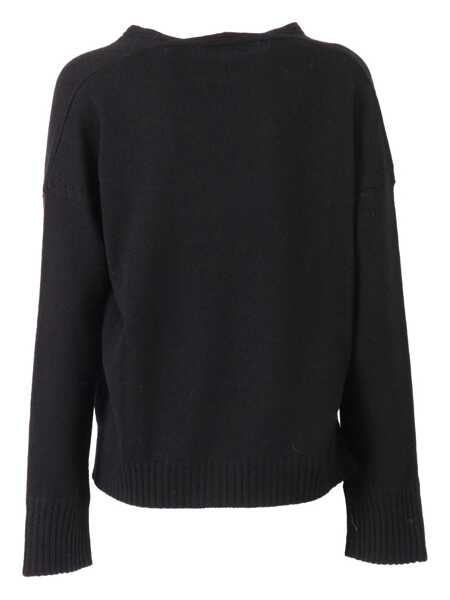 Pulovere Kangra SWEATER WITH RHINESTONE TRIMMINGS ON THE CUFFS Black   Femei (BM 19171830) 2