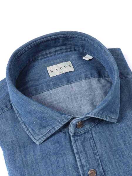 Camasi casual XACUS SHIRT Blue Barbati (BM 19171833) 2