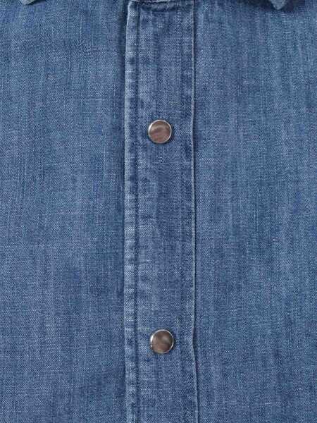 Camasi casual XACUS SHIRT Blue Barbati (BM 19171833) 3