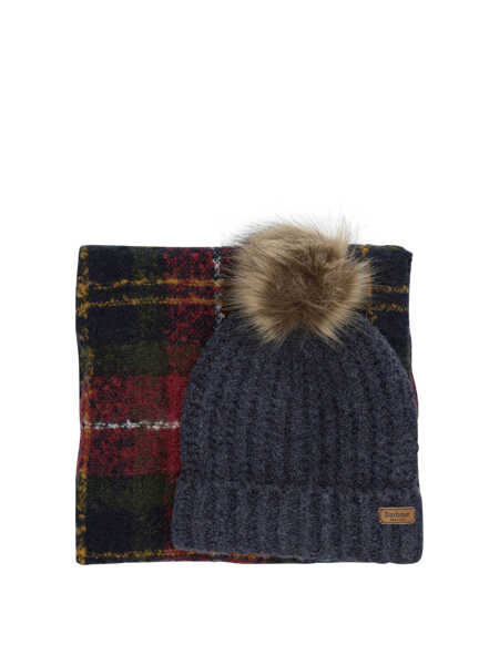 Caciuli Barbour Beanie and scarf set Saltburn Purple Femei (BM 19172487) 1