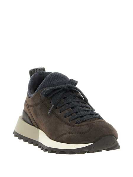 Sneakers Brunello Cucinelli Suede sneaker Black Femei (BM 19172583) 2
