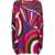 PUCCI Short Caftan in silk with Marmo print MULTICOLOR