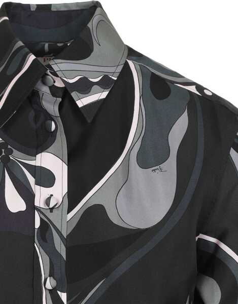 Camasi casual PUCCI Silk Shirt with Abstract Print BLACK PINK Femei (BM 19172672) 4