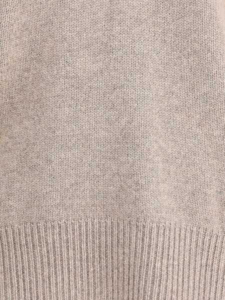 Pulovere casual MADELEINE THOMPSON V-Neck Jumper in Wool and Cashmere DARKOATMEAL Femei (BM 19172798) 3