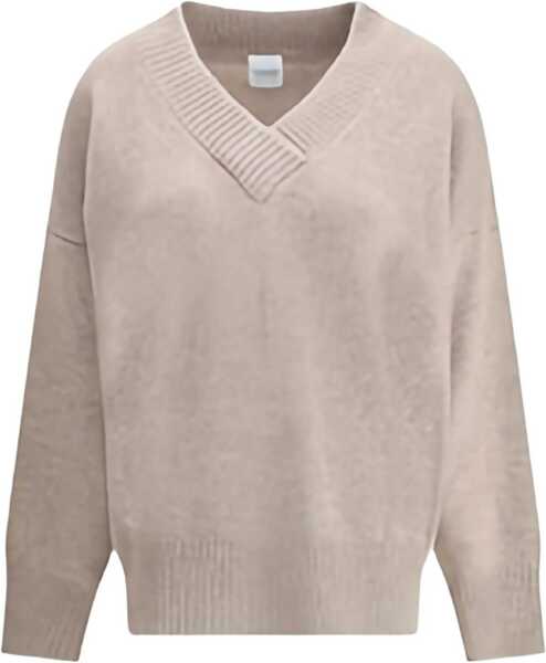 Pulovere casual MADELEINE THOMPSON V-Neck Jumper in Wool and Cashmere DARKOATMEAL Femei (BM 19172798) 1