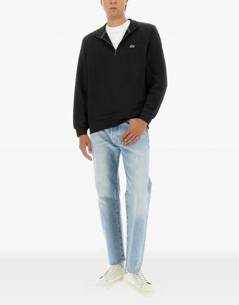 Bluze de trening Lacoste Three-Quarter Zipper Sweatshirt BLACK Barbati (BM 19173014) 2