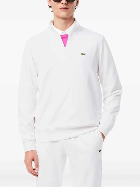 Bluze de trening Lacoste Three-Quarter Zipper Sweatshirt WHITE Barbati (BM 19173044) 1
