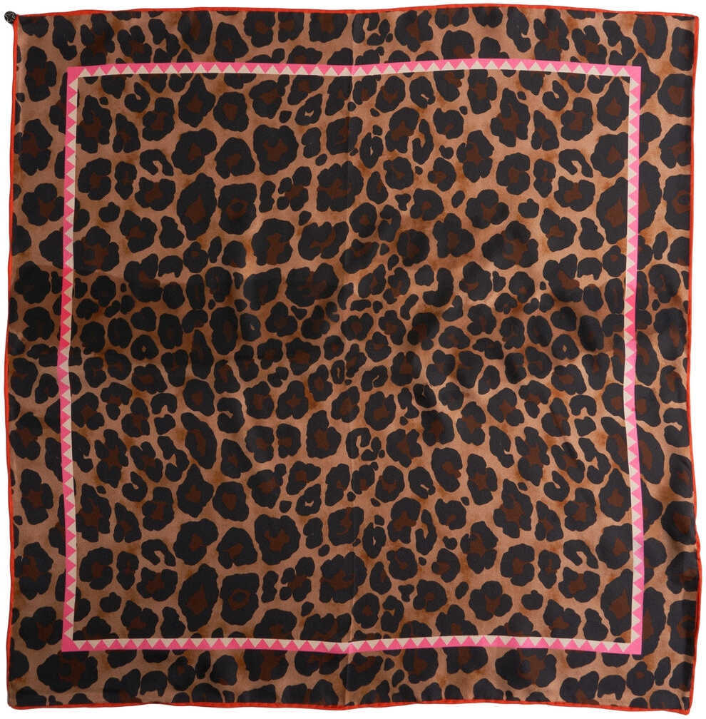 Esarfe Codello Foulard with animal-print Brown Femei (BM 19173191) 1