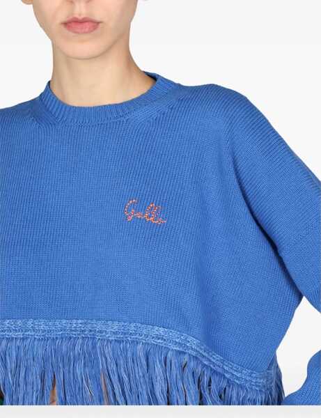 Pulovere GALLO 1927 Logo Embroidery Sweater BLUE Femei (BM 19173371) 4