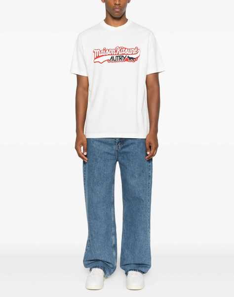 Tricouri Autry X Maison Kitsune Autry X Maison Kitsun Logo T-Shirt WHITE Femei (BM 19173416) 2