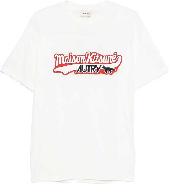 Tricouri Autry X Maison Kitsune Autry X Maison Kitsun Logo T-Shirt WHITE Femei (BM 19173416) 1