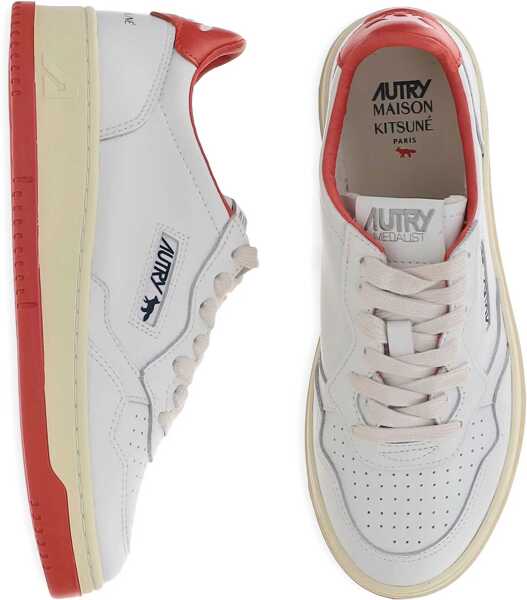 Sneakers Autry X Maison Kitsune Medalist Low Sneaker WHITE Femei (BM 19173446) 4