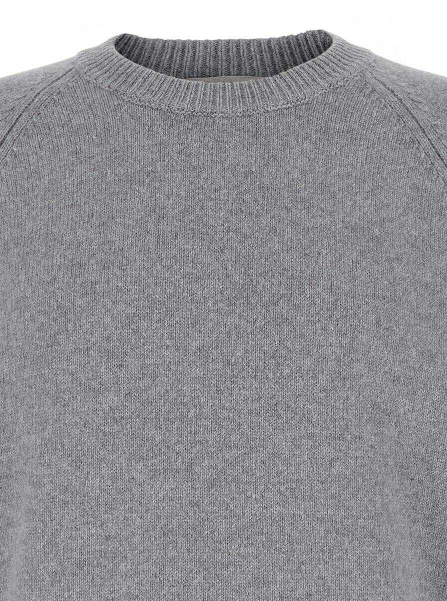 Pulovere La Fileria Grey Crewneck Sweater In Wool And Cashmere Blend Man GREY Barbati (BM 19173765) 2