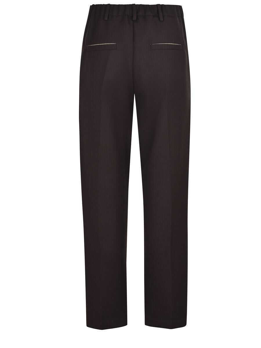 Pantaloni casual ALYSI Alysi  Trousers CIOCCOLATO Femei (BM 19173870) 3