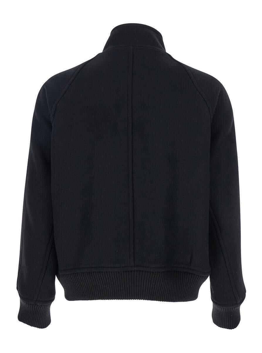 Geci After Pray Regards Black Jacket With Front Zip Closure In Wool Blend Man Black Barbati (BM 19173933) 1