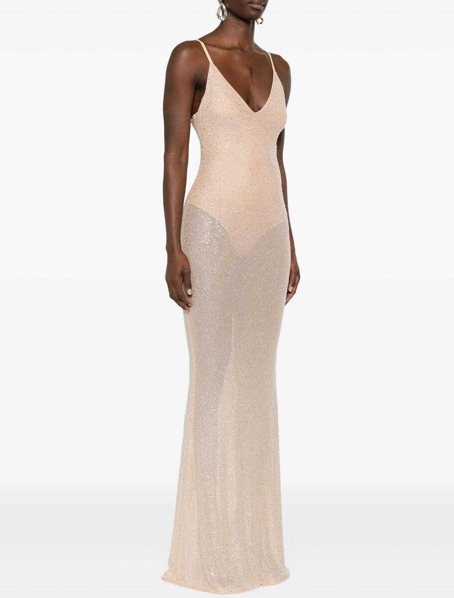 Rochii Twentyfourhaitch Twentyfourhaitch Dresses Beige Femei (BM 19175205) 2