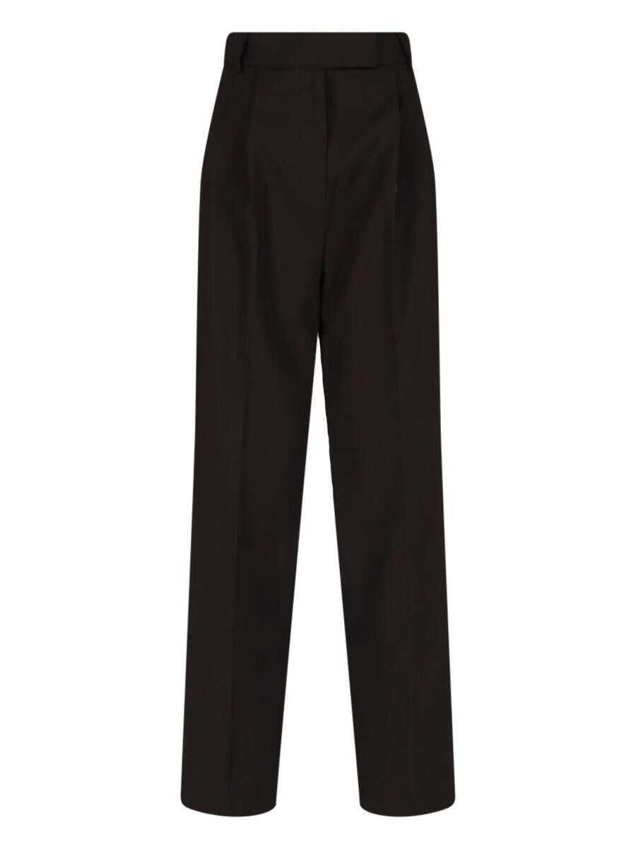 Pantaloni casual The Frankie Shop The Frankie Shop Trousers BROWN Femei (BM 19175499) 1