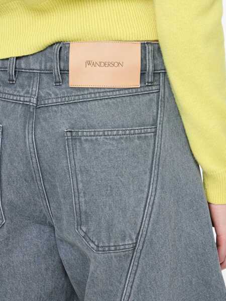 Pantaloni casual JW Anderson JW Anderson Cropped Sculptural Jeans LIGHT GREY Femei (BM 19176342) 5
