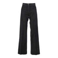 Blugi Blue Jeans With Belt Loops And Logo Patch On The Rear In Denim Woman Femei