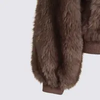 Geci Lou Andrea Dama - Geci Lou Andrea Lou Andrea Beige Fur Jacket SILVER Femei (BM 19178814) - B-mall.ro