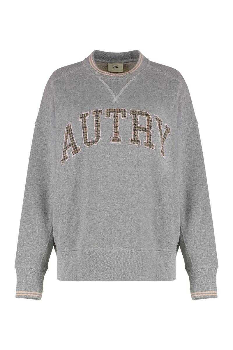 Pulovere AUTRY Autry College Sweatshirt In Cotton With Logo GREY Femei (BM 19179024) 1