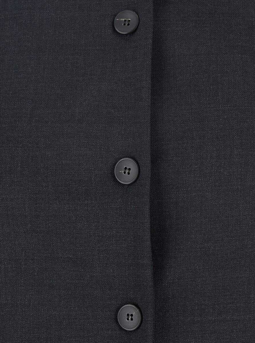 Geci MERCI Grey Off-Shoulder Vest With Front Button Closure In Fabric Woman GREY Femei (BM 19179294) 3