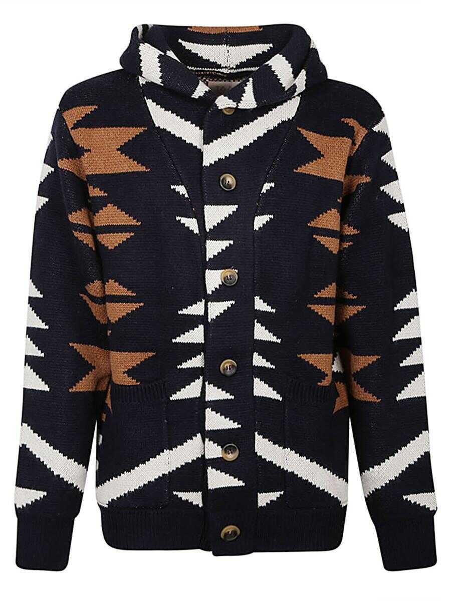 Cardigane Tooco Tooco Ethnic Print Cardigan BLUE Barbati (BM 19179501) 1
