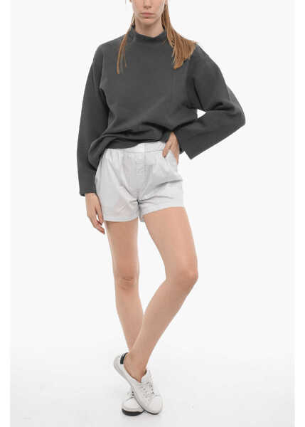 Pantaloni scurti Eytys High Waisted Quinn Illusion Shorts With Rainbow Seams White Femei (BM 19179953) 4