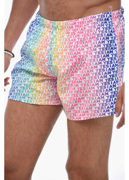 Sorturi de baie YES I AM All-Over Logo Swim Shorts Multicolor Barbati (BM 19179962) 3