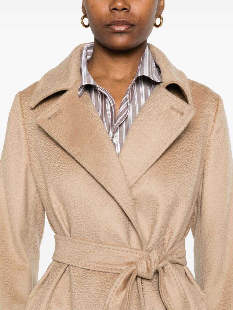 Paltoane Max Mara Max Mara Studio Bcollag Coat Beige Femei (BM 19180041) 4