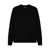 Emporio Armani Black Crewneck Sweater With Logo Embroidery On The Front In Wool Man Black